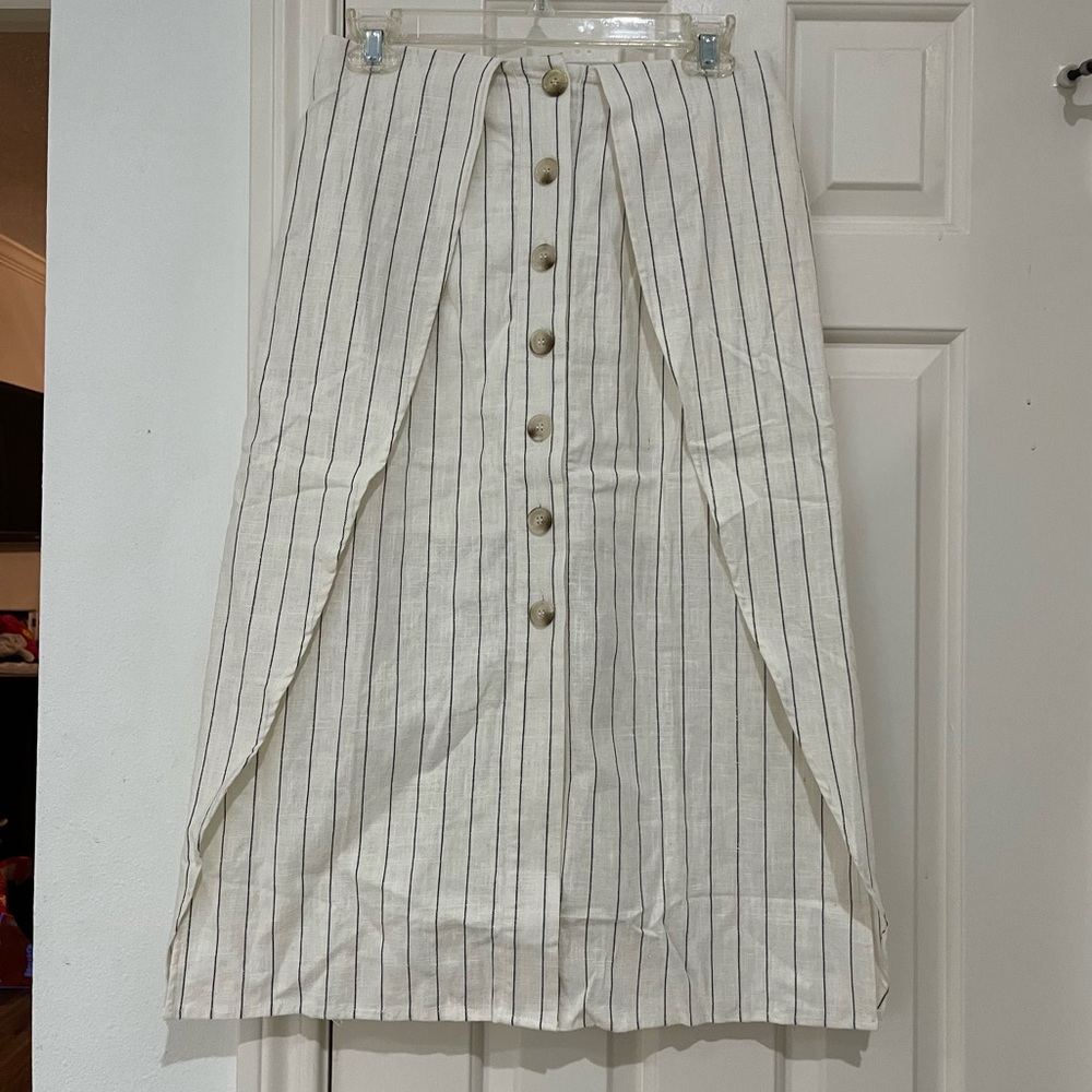 NWT Lost + Wonder Linen and Cotton Stripe Skirt size small - Picture 2 of 10